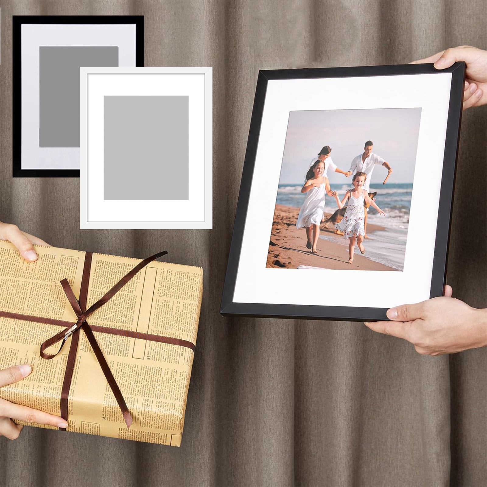 北へ。white illumination　PURE　PORTRAIT 8x10 Inch Picture Frame | Black or White Plastic Photo Frame for