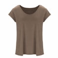 thumbnail image 4 of Birdeem Womens Solid Color Cap Sleeve Blouses T-Shirt Casual Loose Fit Basic Shirts Tank Tops, 4 of 8