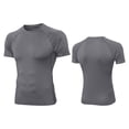 thumbnail image 4 of Kaemgyyd Chandail de Compression Homme Respirant à Manches Courtes Ajusté Athlétique Sport sous-Vêtement Séchage Rapide Extensible Course Entraînement Hauts, 4 of 7