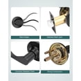 thumbnail image 2 of Poignée de Porte d'Intimité Intérieure avec Serrure, Levier de Porte Mat pour Salle de Bain et Chambre, Poignée de Porte Style Vague, Intérieur, Mat, Réversible, Verrouillage Sans Clé, 2 of 7