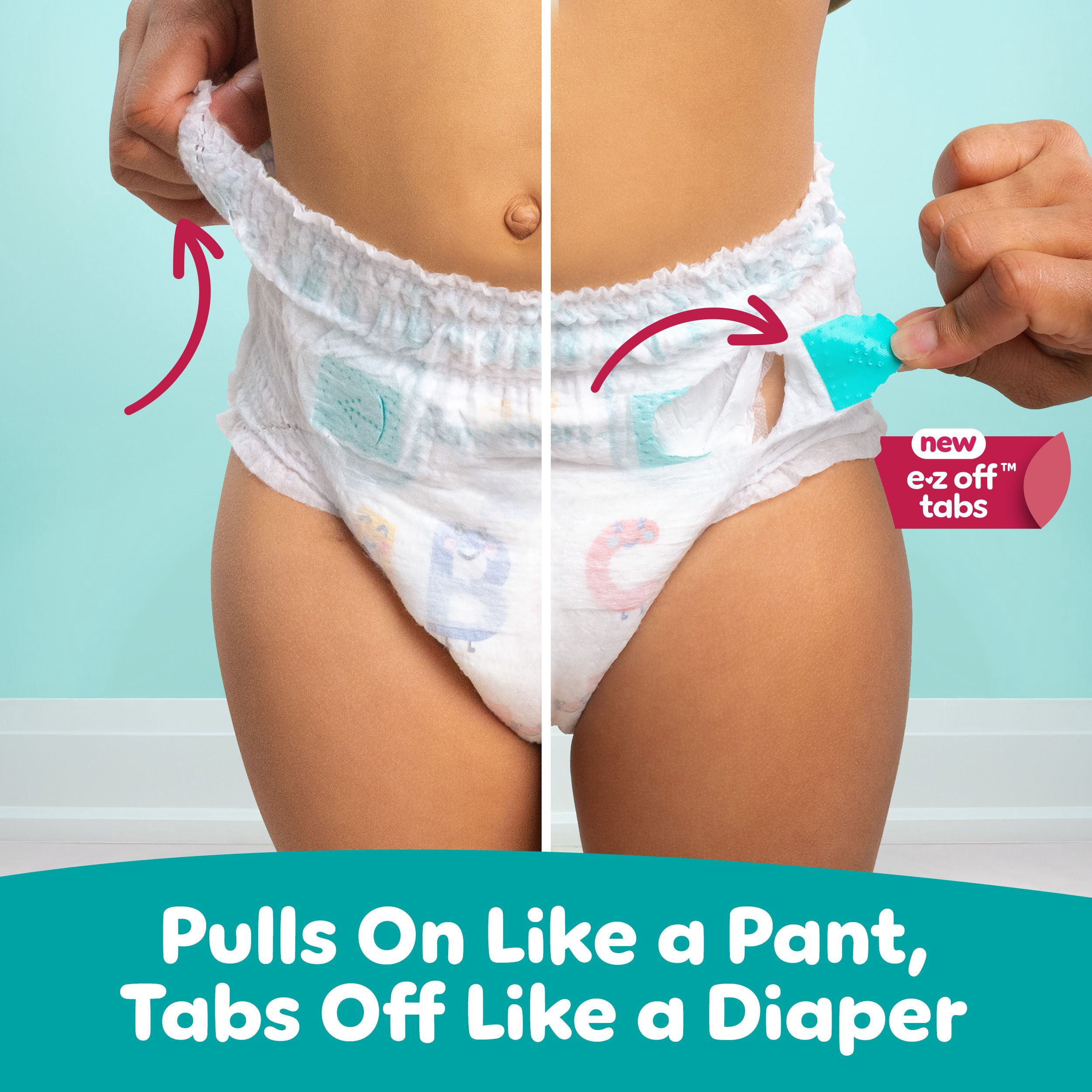 Couches Pampers Cruisers 360°, ajustement jusqu’à 100 % sans fuites, conçues pour les bébés actifs, couche à enfiler, rabats rapides conçus pour faciliter les changements, taille 4, 21 unités
