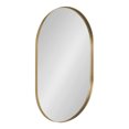 thumbnail image 1 of Kate and Laurel Rollo Midcentury Capsule Wall Mirror, 20 x 30, Gold, Decorative Oval Mirror for Wall, 1 of 7