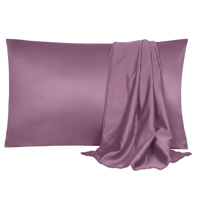 Unique Bargains Luxury Satin Pillowcase Cool Silk Pillow Case Cover