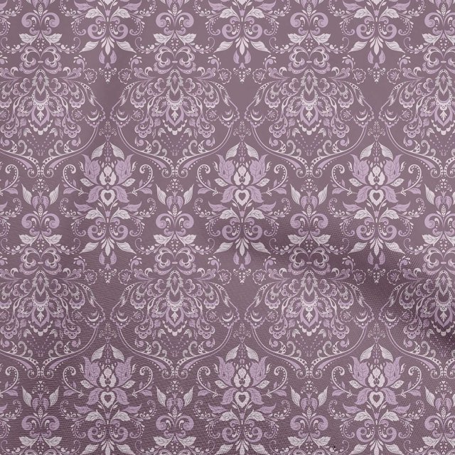 oneOone Polyester Spandex Wine Fabric Damask Sewing Material Print Fabric By The Yard 56 Inch Wide