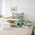 thumbnail image 5 of YST Ensemble Douillette 7 Pcs pour Enfants Capybara, Fleurs Colorées, Lit en Sac Format Simple (1 Douillette, 1 Drap Plat, 1 Drap-Housse, 2 Taies d'Oreiller, 2 Housses de Coussin Décoratif), 5 of 5