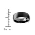 thumbnail image 3 of 8MM Men's Dome Black Tungsten Ring Wedding Band Jewelry, 3 of 3