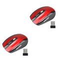 thumbnail image 3 of crativent Computer 2.4Ghz Wireless Optical Mouse Quick Speed 6 Buttons Plastic Gaming Mice DPI Adjustable Portable Accessory Red 2Set, 3 of 6