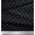 thumbnail image 2 of Soimoi Black polyester Crepe Fabric Alphabet Text Fabric Prints By Yard 52 Inch Wide, 2 of 3