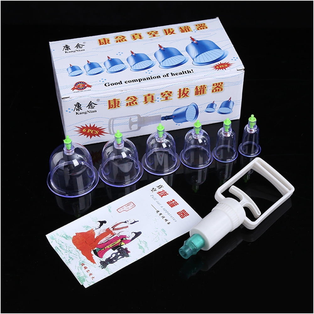 Body Massage Cupping Cups Plastic 6PCS Vacuum Suction Cups Arm Shoulder Neck Leg Massager