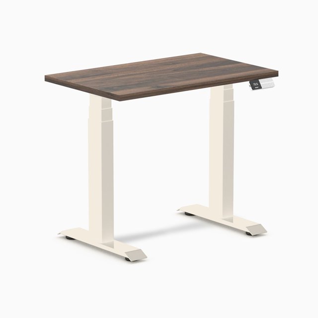 Desky Dual Mini Sit Stand Desk - Jarrah Legno / 32 x 20 inches / Wheat