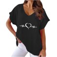 thumbnail image 2 of LSLJS T-shirts à Col en V pour Femmes Mode Confortable Blouses Féminines Hauts, Débardeurs pour Femmes, 2 of 6