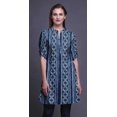 thumbnail image 3 of Bimba Roll Up Sleeve Kurti For Women Printed Mandarin Collar Short Kurti Tops, 3 of 6
