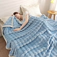 thumbnail image 2 of SLYNSHome Clearance Flannel Blankets Queen Size for Couch,Cozy Soft Lightweight Fuzzy Flannel Blanket for Sofa Bed Home Office Decorations - Blue, 2 of 6