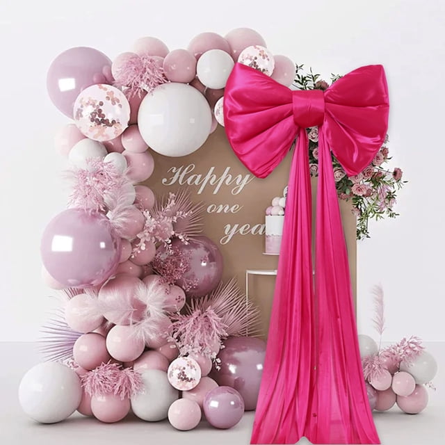 TopLLC Home Decor, Room Decor, Wall Decor 20in Big Bows Decorations For Party Decorations Wedding Decorations Wall Decor Baby Shower Christmas Tree Bows Birthday Decorations Polyester Bows