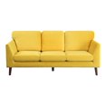 thumbnail image 4 of Topline Home Furnishings Striking Yellow Velvet Sofa, 4 of 5