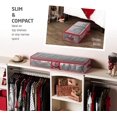 thumbnail image 3 of PE Underbed Gift Wrap Orger, Interior Pockets, fits 18-24 Standard Rolls, Underbed Storage, Wrapping Paper Storage Box and Holiday Accessories, 40” Long - Tear Proof Fabric, 3 of 8