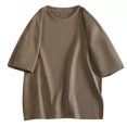 thumbnail image 2 of Gspmoly Sweat-Shirt pour Hommes, Haut Décontracté Uni à Manches Courtes Col Rond Blouses pour Sortir Offres Hebdomadaires, 2 of 7