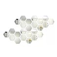 thumbnail image 1 of 24PCS Hexagon Mirror Wall Stickers Acrylic Sticker Decoration for Home Living Room Bedroom Decor, 1 of 6