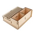 thumbnail image 3 of Large Multi-Function Wooden Tool & Brush Storage Box, Organize Your , Brushes, Supplies, Leather Crafts Tools Accessories, 3 of 8