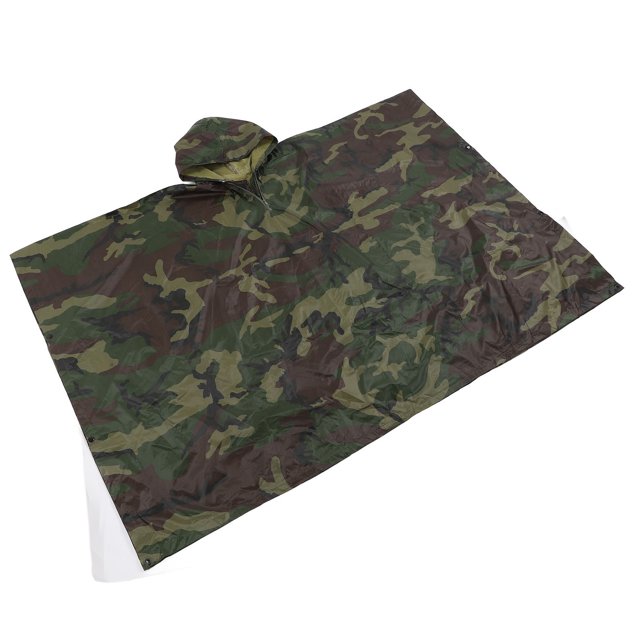 Military Style Rain Poncho Rain Cape Multifunction Rain Poncho Outdoor Rain Poncho NEW Waterproof Army Hooded Ripstop Hunting Camping Hiking Military Rain Poncho