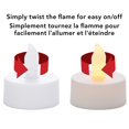 thumbnail image 3 of Sterno Home Essentials Twist Flame LED Tea Light Candles, 24-Pack, White, 3 of 6