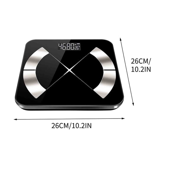 Digital Weight Scale | Smart Bluetooth Bathroom Scale | High Precision Sensor Accurate Readings | Clear LED Display | Tracks Biometrics with App | 180kg Capacity | Body Weight Weighing
