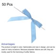 thumbnail image 4 of Unique Bargains 50Pcs Mini Ribbon Bow 3.5' Twist Tie Mini Fabric Satin Ribbon Flower Bows Craft DIY Sewing Wedding Bows Blue, 4 of 5