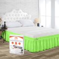 thumbnail image 1 of SGI Bedding 18 Inch Wrap Around Bed Skirt | Microfiber Bed Skirt | Fade Resistant, Wrinkle Free, Anti-static, Decorative, Extra Storage Space, Clutter-Free | King, Parrot Green, 1 of 6