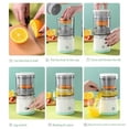thumbnail image 5 of Presse-agrumes Électrique Rechargeable, Presse-Agrumes Portable pour l'Extraction de Jus d'Orange, de Citron et de Pamplemousse avec Extraction Silencieuse et Stable, Abs Sans BPA, 5 of 5