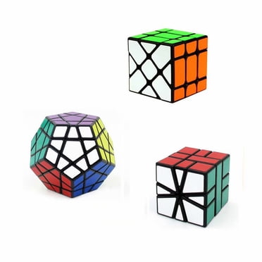 Speed Cube Magic Puzzle Set Irregular Speed Cube Bundle (Fisher +SQ1+Megaminx Cube)