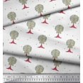 thumbnail image 3 of Soimoi Blue Poly Georgette Fabric Insect,Leaves & Floral Block Decor Fabric Printed BTY 42 Inch Wide, 3 of 3