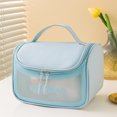 thumbnail image 1 of Vaidha Translucent Cosmetic Bag, Cosmetic Bag Set Frosted Translucent PVC With Zipper Handle Portable Travel Bag, Hangable And Handy Cosmetic Bag, 1 of 6
