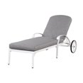 thumbnail image 1 of Home Styles Floral Blossom Patio Chaise Lounge in White, 1 of 1