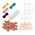 thumbnail image 1 of yuksok 3mm Macrame Cord Natural Macrame Rope Macrame Wall Hanging Kit with Wood Beads, 109 Pieces, 1 of 9
