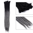 thumbnail image 2 of MesaSe Extension de Dreadlocks Ombrée pour Hip-Hop Synthétique Résistante à la Chaleur Crochet Tressage Cheveux Fait Main Extension Torsade Tressage pour Femmes Brun Foncé 20”-35g, 2 of 6