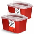 thumbnail image 2 of Oakridge Products Large Sharps Container for Home Use and Professional 1 Gallon (2-Pack), Biohazard Needle and Syringe Disposal, Pop Up Lid, CDC Certified, 2 of 4