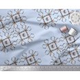 thumbnail image 2 of Soimoi Blue Poly Georgette Fabric Floral Wreath Geometric Printed Craft Fabric by the Yard 42 Inch Wide, 2 of 5