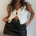 thumbnail image 2 of Women Knit Sweater Vest Tops Sleeveless V-Neck Button up Tank Tops, 2 of 6