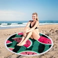 thumbnail image 4 of PRETXORVE Round Printed Microfiber Beach Super Colorful Bath Sandproof Beach Blanket Beach Multi-Purpose for Travel Swimming Pool, 4 of 6