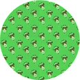 thumbnail image 1 of Ahgly Tapis Rond Lavable en Machine Intérieur Transitionnel Vert Lime Foncé, 8 Pieds Rond, 1 of 7