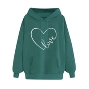 Rbaofujie Sweater Hoodie Women's Winter Hoodie Sweatshirt Pullover Tops Long Sleeved Comfortable Green Womens Sweater Tops