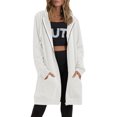 thumbnail image 1 of Innerwin Sweatshirts à Capuche Zippés pour Femmes Sweat à Capuche Automne Couleur Unie Chaud Blanc TG, 1 of 4