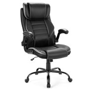 BeesClover Office Chair, Leather Office Chair Executive Design with Dual Spring Cushion, Ergonomic Back and Lumbar Support, Adjustable Headrest, Reclining Desk Chair for Home Office