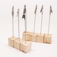 thumbnail image 4 of 10 Pcs/ensemble Porte-Cartes en Bois Clips de Table Cadeaux de Mariage Porte-Cartes de Table Photo Mémo Numéro Nom Clips Base Xingzhi, 4 of 8