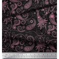 thumbnail image 3 of Soimoi Polyester Crepe Fabric Floral & Paisley Decor Fabric Printed Yard 52 Inch Wide, 3 of 3