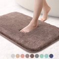 thumbnail image 1 of Upgraded Extra Large Non Slip Bath Mat 24"x36" Soft Absorbent Fluffy Thick Microfiber Cozy Throw Bathroom Rugs with Waterproof Backing for Tub Shower Bathroom Floors Accessories (Taupe), 1 of 8