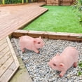 thumbnail image 3 of Décor Figurine, 2 Pcs Décor de Paysage Pelouse Jardin Résine Cochon Décor Figurine Cochon Design Surélevé, 3 of 8