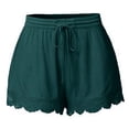 thumbnail image 2 of Dealovy Pajamas Shorts for Women Plus Size Drawstring Elastic High Waisted Lace Bottom Comfy Lounge Shorts, 2 of 6