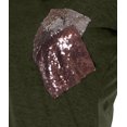 thumbnail image 4 of Moomaya T-shirt à Col Rond pour Femmes à Manches Courtes avec Poche Plaquée à Paillettes - OC, 4 of 6