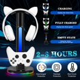 thumbnail image 3 of RGB Headphone Stand With Controller Charger For Xbox Series X|S, Elite 2, One X|S|Elite - XSX Charging Station Dock With 2 USB Ports, Compatible With Xbox Controllers, 3 of 6